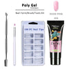 4pcs/kit Poly Gel Set LED Clear UV Gel Varnish Nail Polish Art Kit Quick Building For Nails Extensions Hard Jelly Gel Polygel