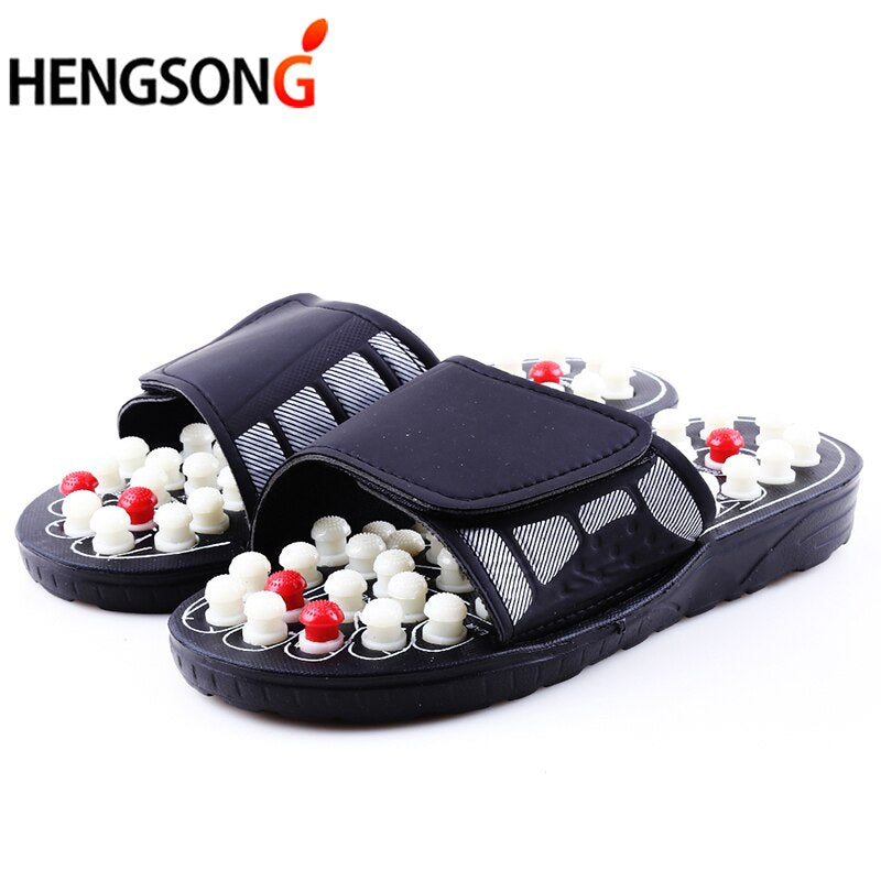 Unisex Acupoint Massage Slippers Sandal For Women Men Feet Chinese Acupressure Therapy Medical Rotating Foot Massager Shoes